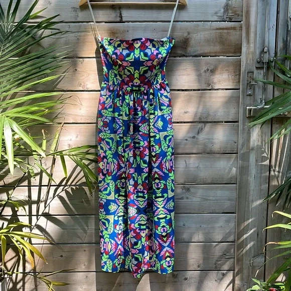 MARA HOFFMAN Aloha geometric strapless sundress, size 0 - Picture 11 of 15